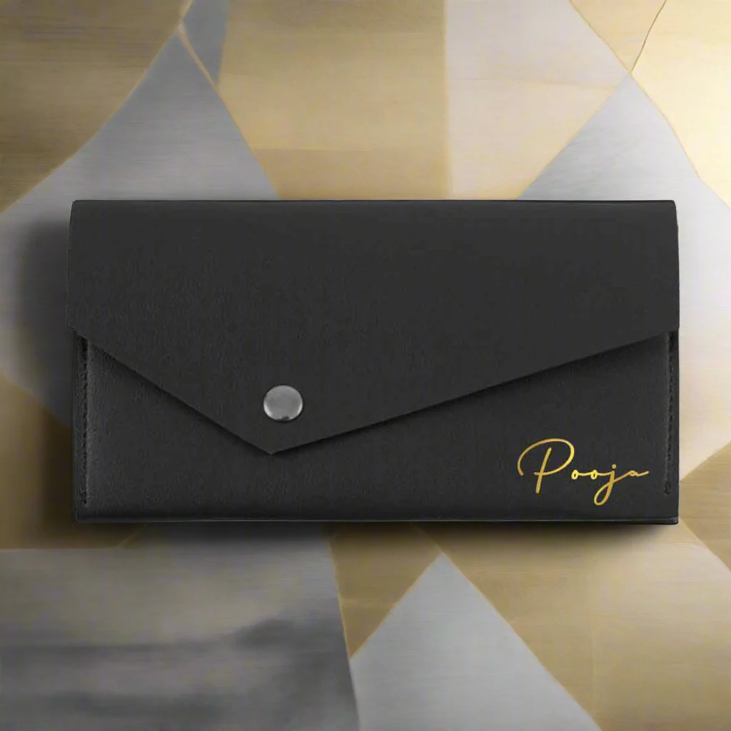Personalized Wallet for Women-Envelope Clutch with Name