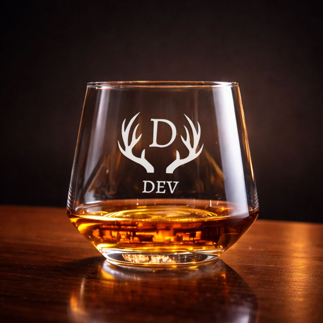 Personalized Whiskey Glass with Name Engraved Modern Scotch Glass & Luxury Gift for Men - Image 6