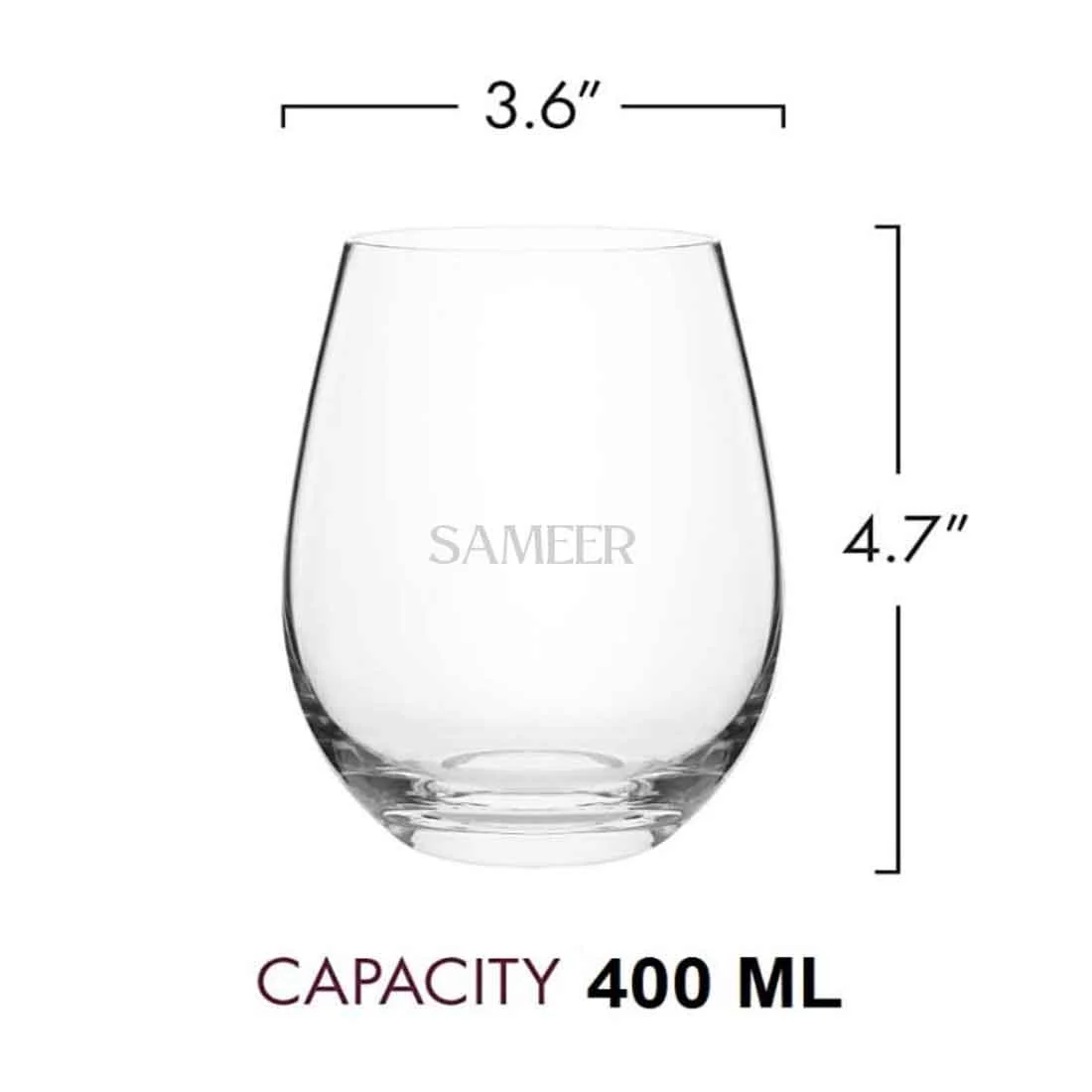 Personalized Whisky Glass Custom Stemless Wine & Cocktail Glass With Engraving - Image 5