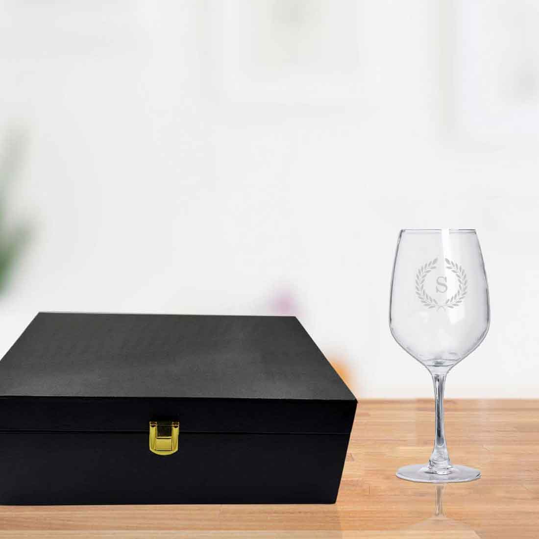 Personalized Wine Glass with Engraving Wine Glasses with Monogram - Floral - Image 15