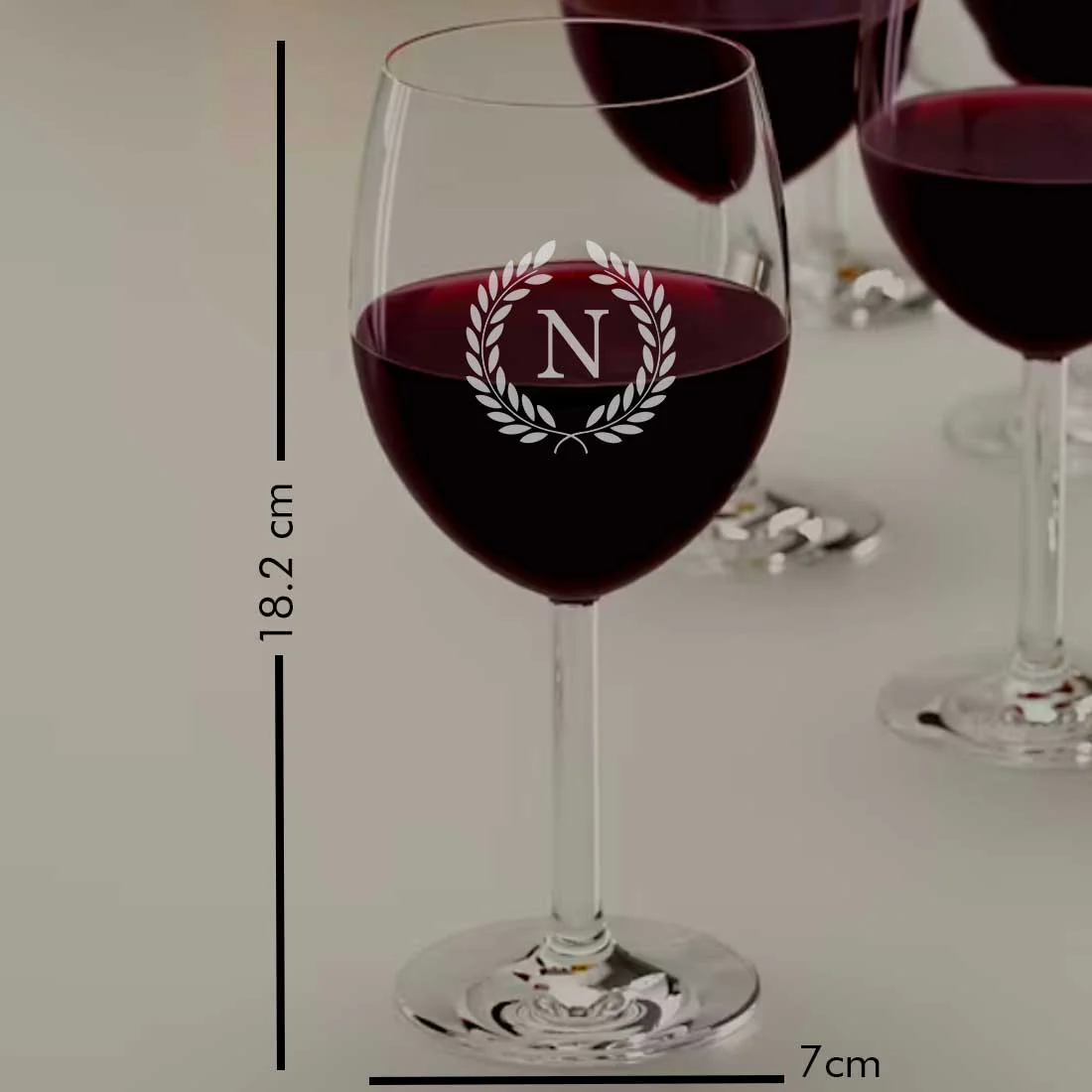Personalized Wine Glass with Engraving Wine Glasses with Monogram - Floral - Image 8