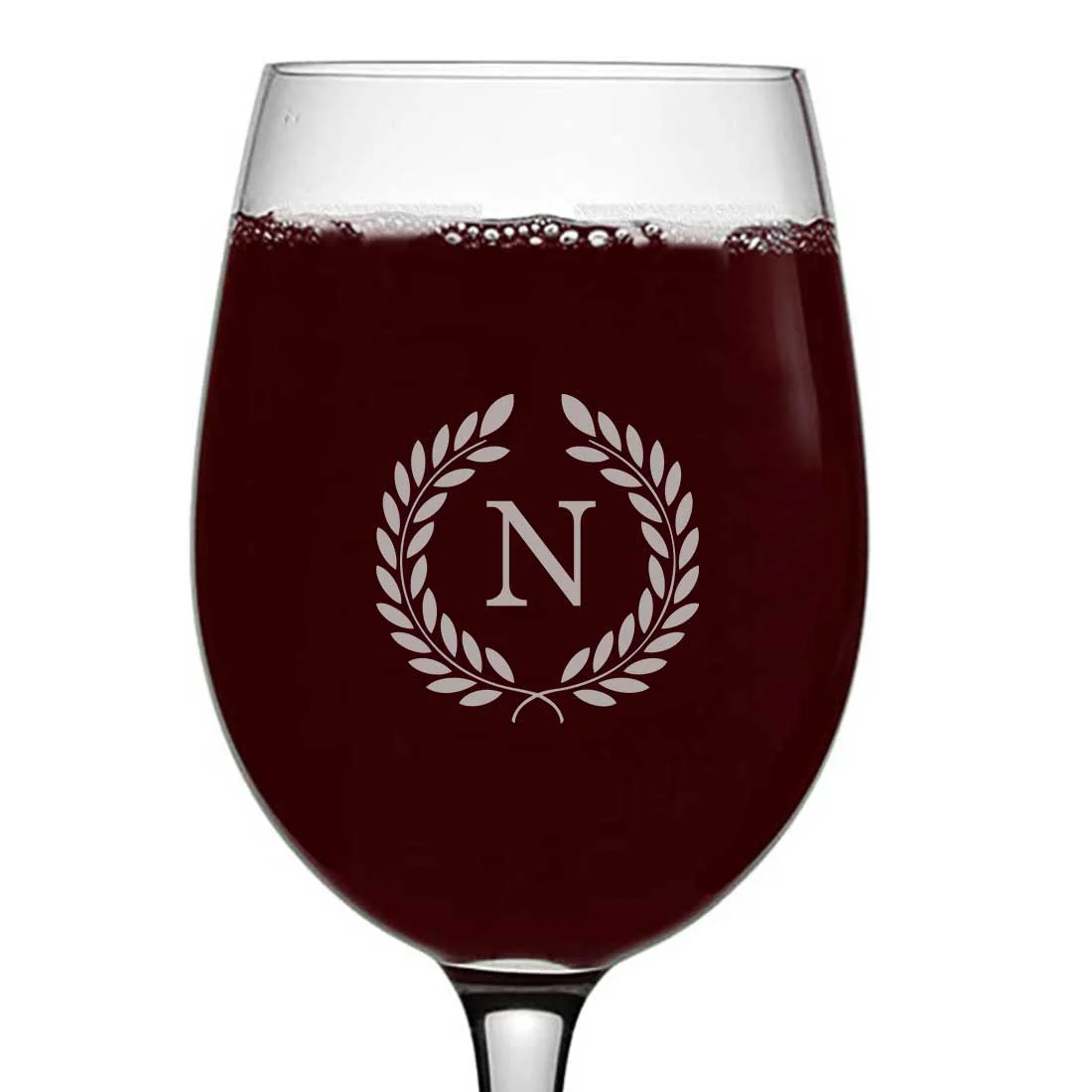 Personalized Wine Glass with Engraving Wine Glasses with Monogram - Floral - Image 9