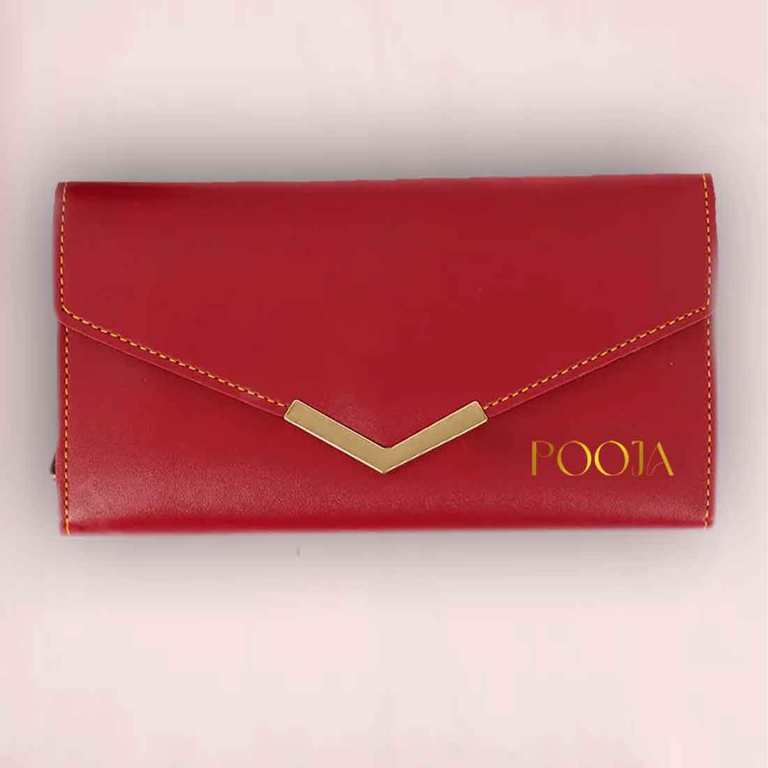 Personalized Women's Clutch Purse - Faux Leather Wallet for Women - Image 4