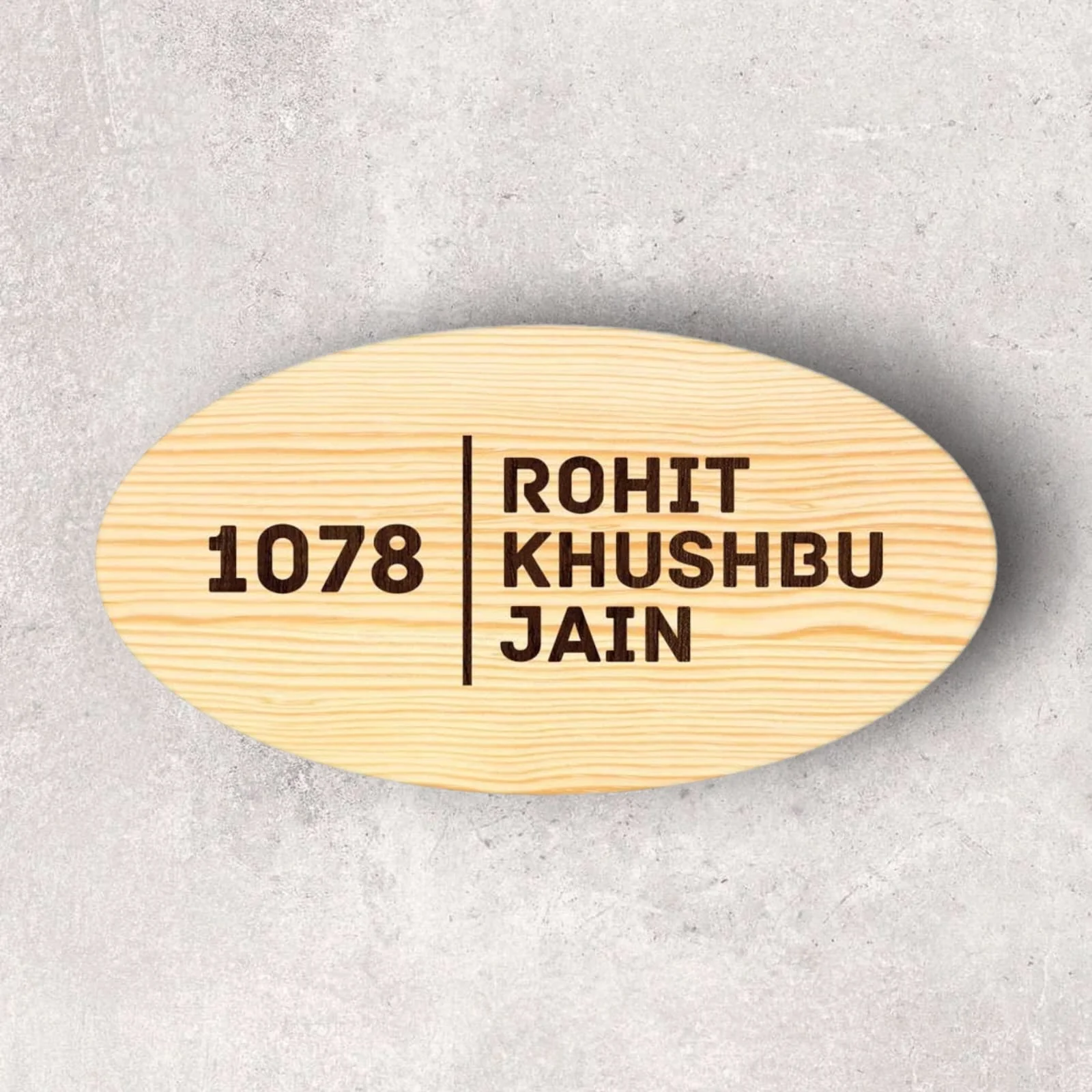 Personalized Wooden Name Plate for Home Office