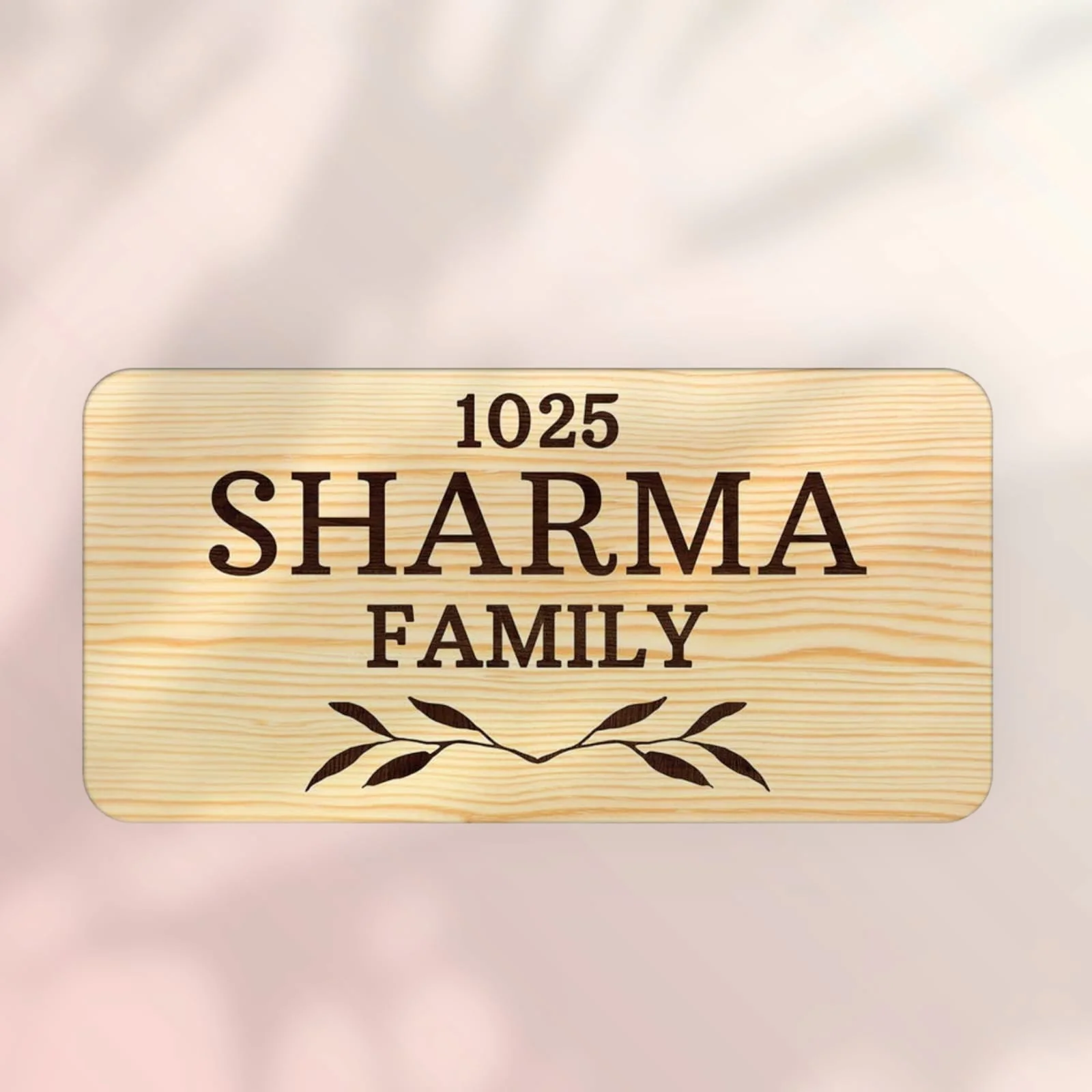 Personalized Wooden Name Plate for Home Bungalows - Classic