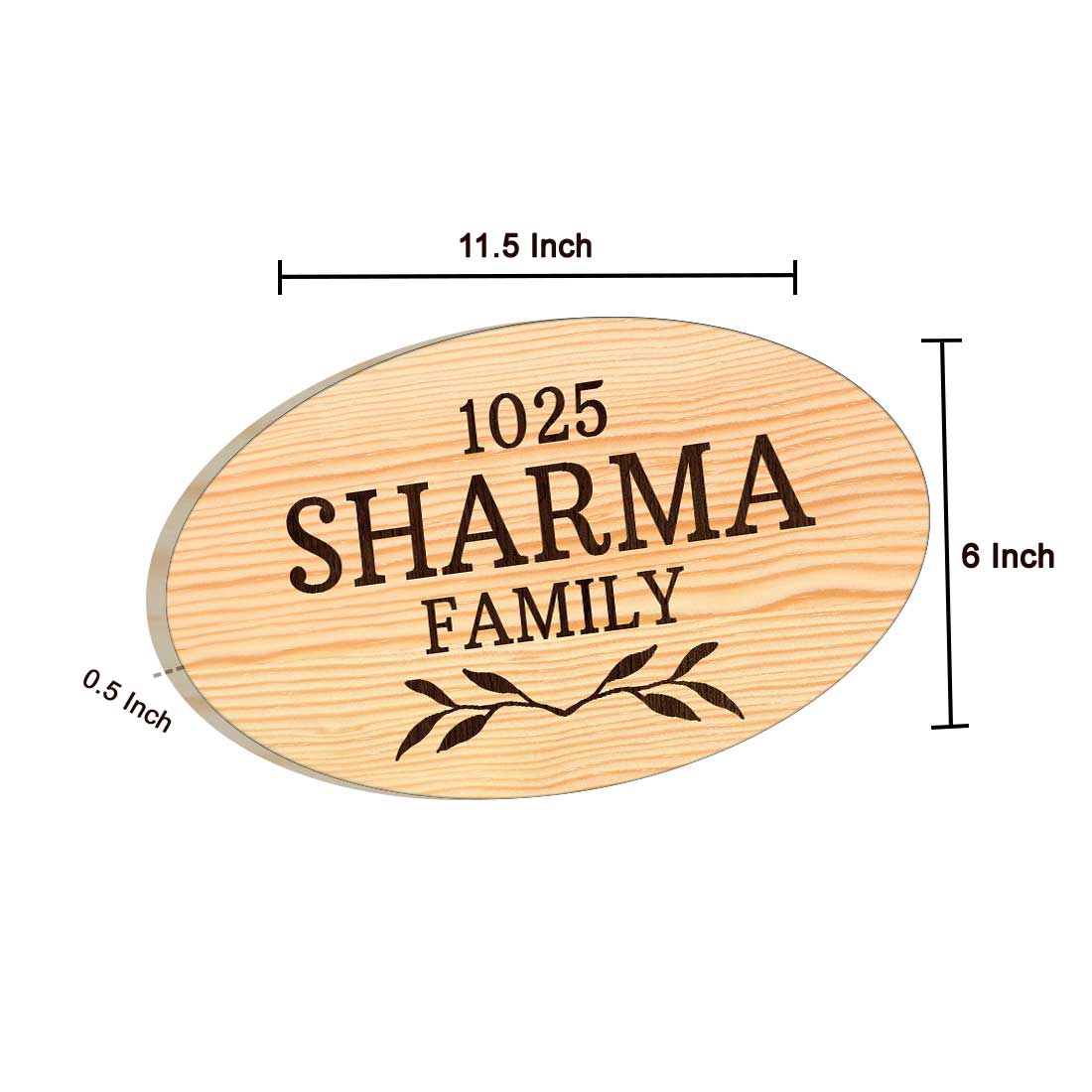 Personalized Wooden Name Plate for Home Bungalows - Classic - Image 11