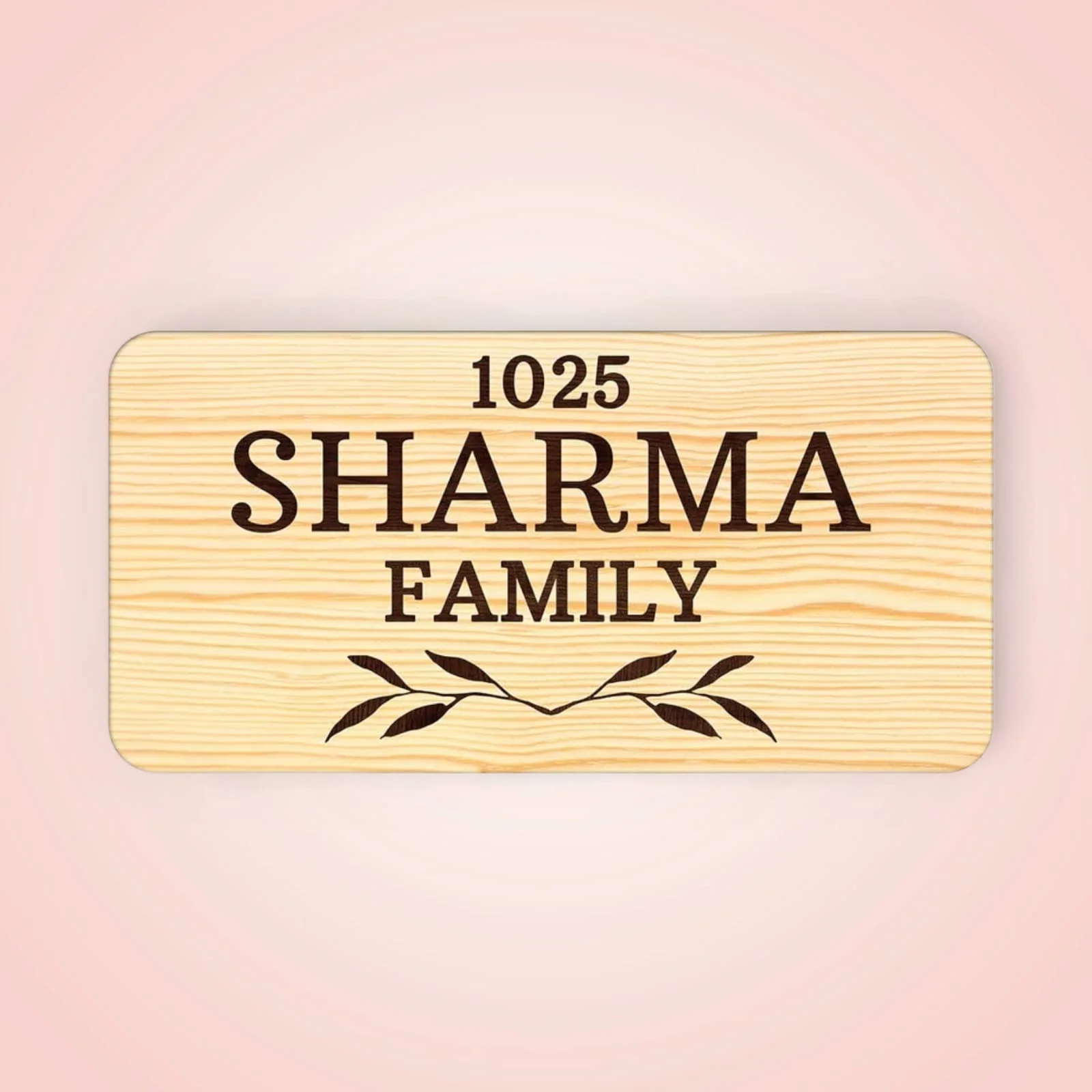 Personalized Wooden Name Plate for Home Bungalows - Classic - Image 3