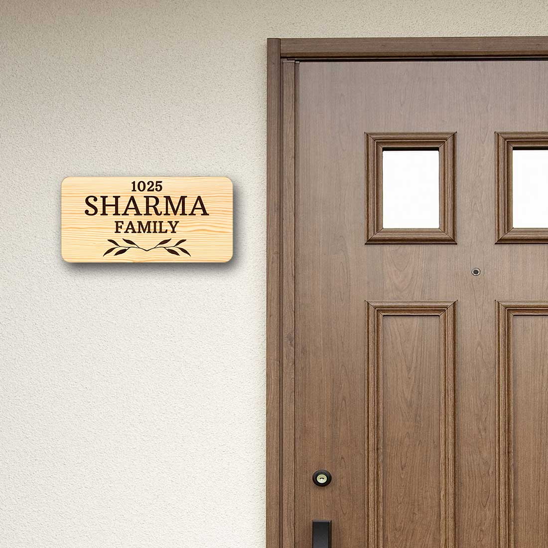 Personalized Wooden Name Plate for Home Bungalows - Classic - Image 4