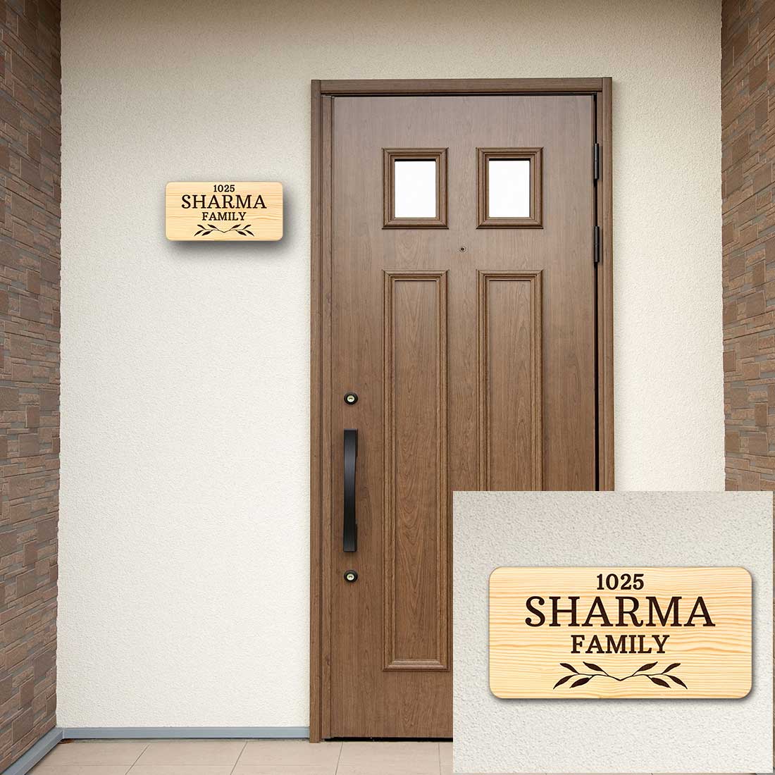 Personalized Wooden Name Plate for Home Bungalows - Classic - Image 7
