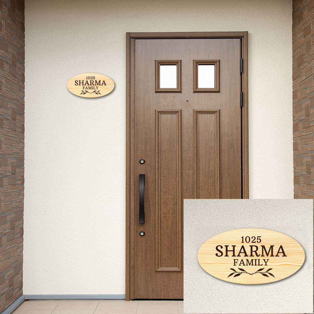 Personalized Wooden Name Plate for Home Bungalows - Classic - Image 9
