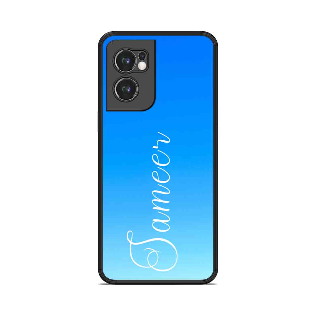 Personalzed One Plus Nord CE2 Mobile Cover with Name Sky Blue Phone Case - Blue Sea - Image 2