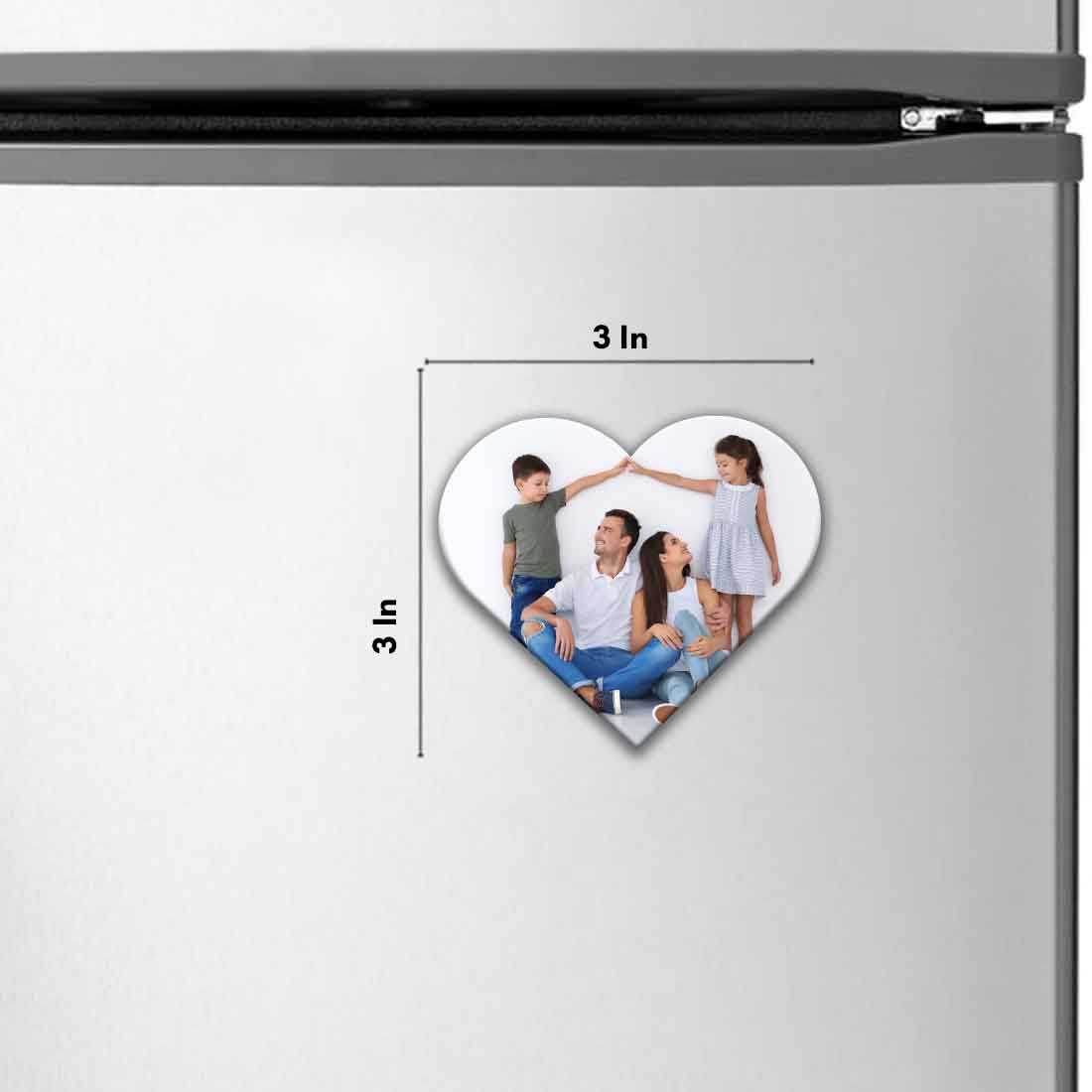 Picture Magnets for Fridge Custom Heart Shape Photo Magnets-7.5 CM - Image 10