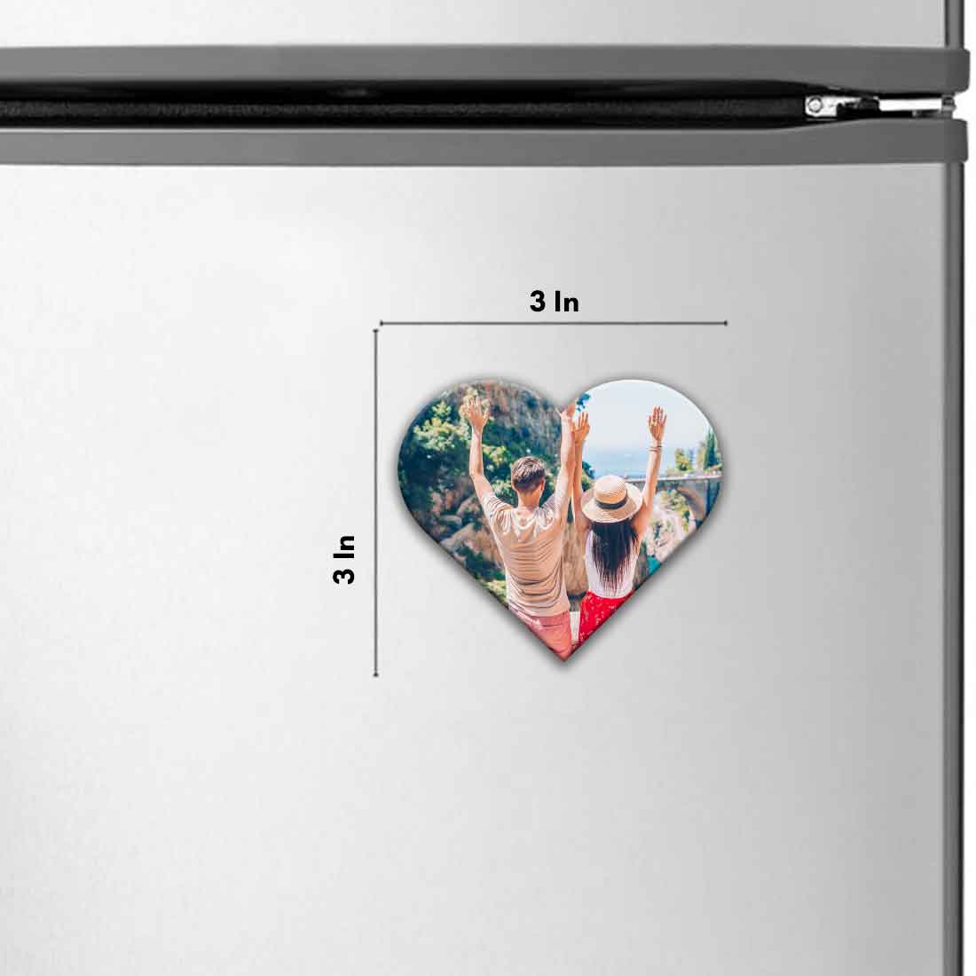 Picture Magnets for Fridge Custom Heart Shape Photo Magnets-7.5 CM - Image 5