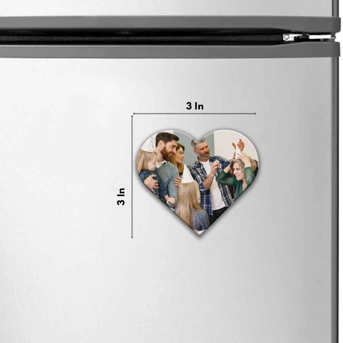 Picture Magnets for Fridge Custom Heart Shape Photo Magnets-7.5 CM - Image 6