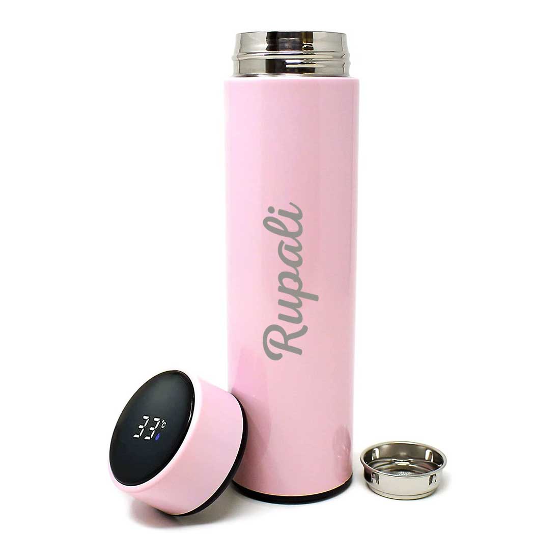 Black/Pink Gift Box for Her with Pink Temperature Tea Coffee Flask Bottle, Jewellery Box & Chocolates - Image 7