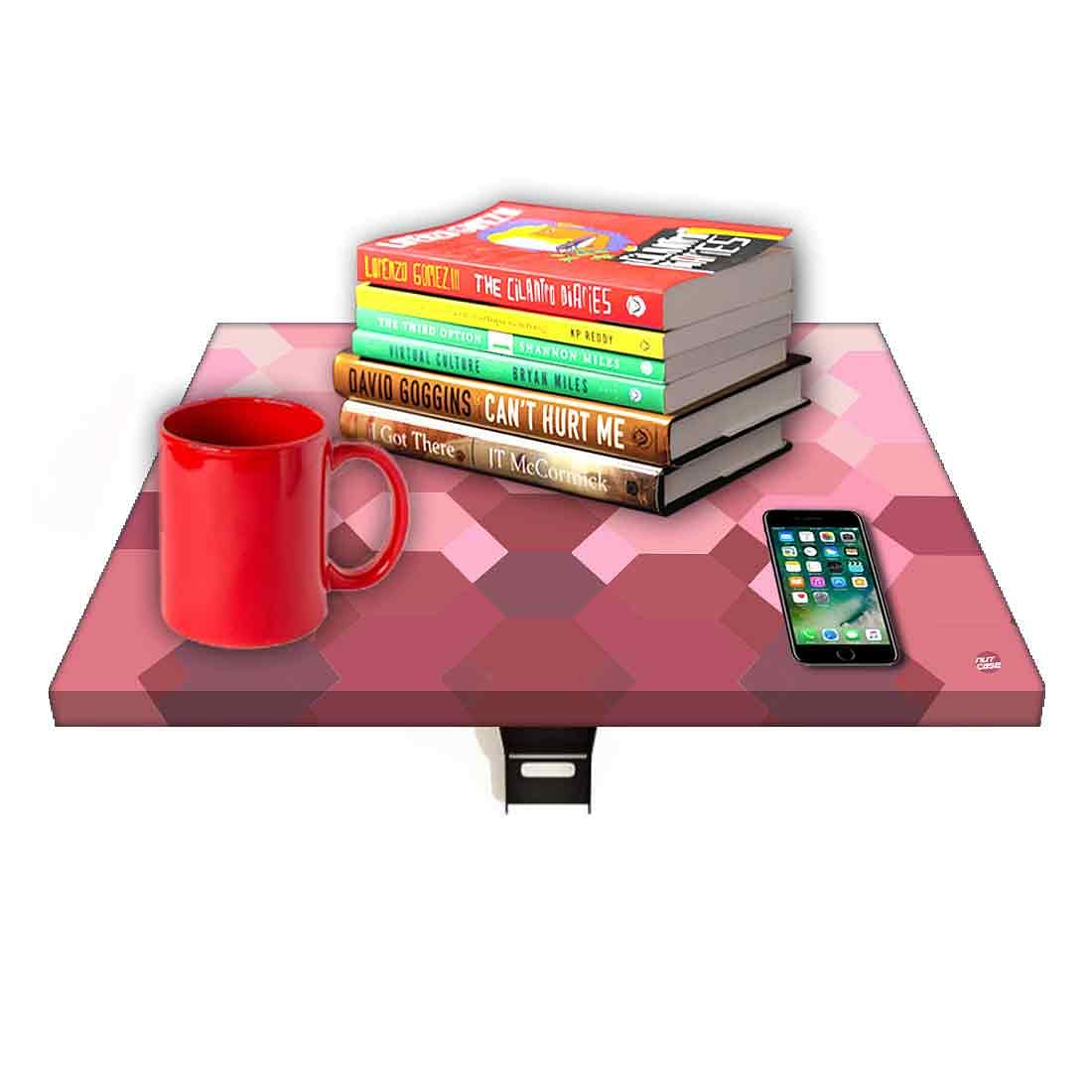 Bedside Table Foldable - Hexagon Pink Pattern - Image 7