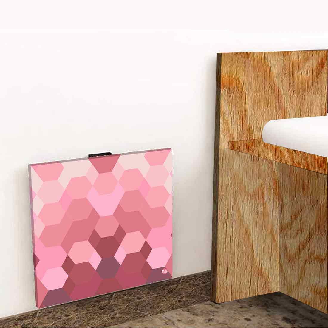 Bedside Table Foldable - Hexagon Pink Pattern - Image 8