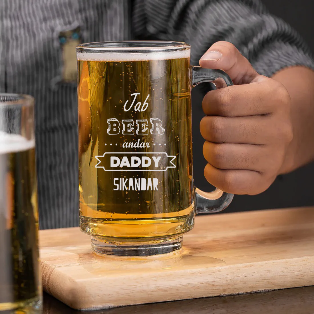 Premium Beer Mug for Dad – Engraved Beer Glass Gift for Father’s Day - Image 2