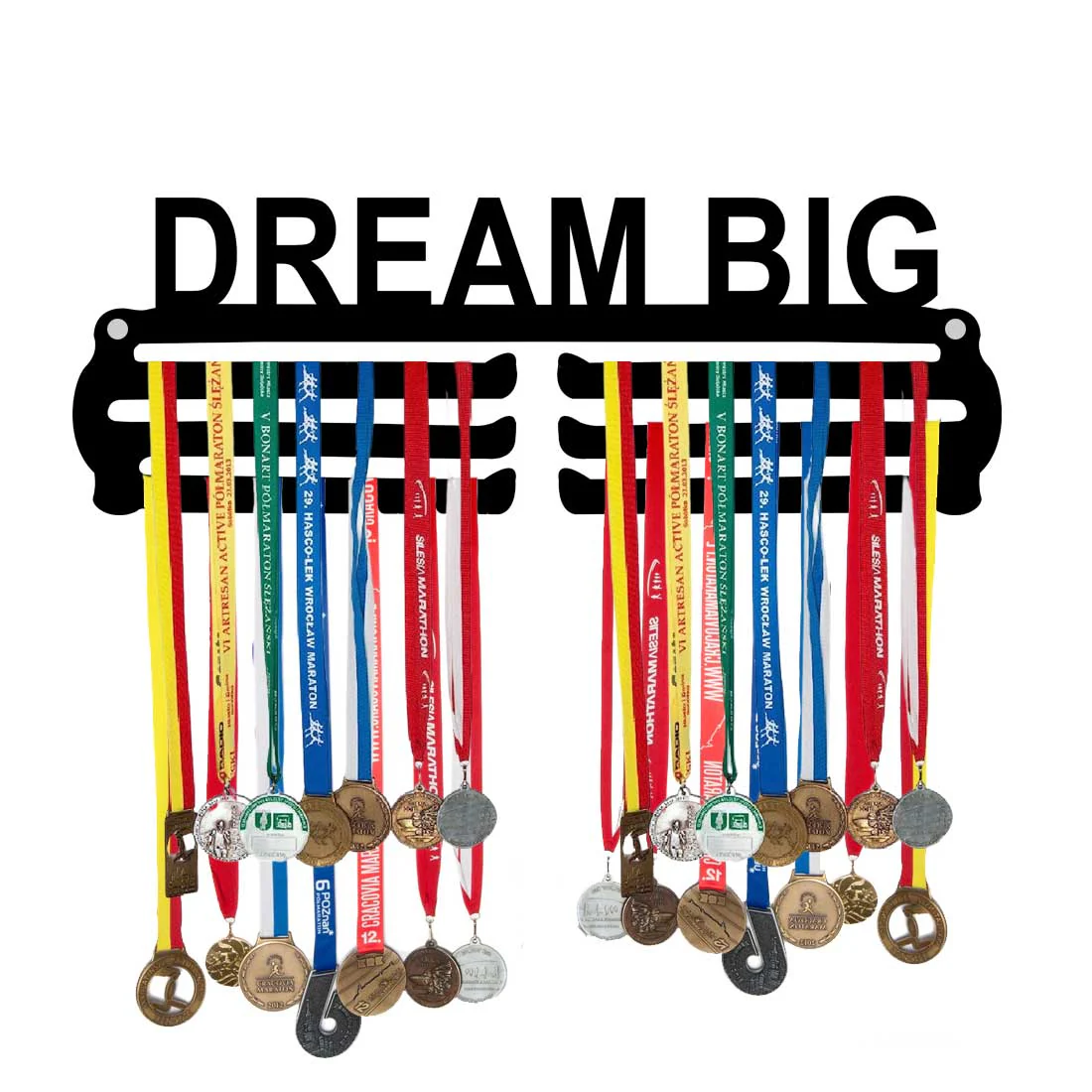 Premium Medal Hanger Beautiful Black Acrylic Medal Holder to Showcasing Your Achievements - Dreams Big