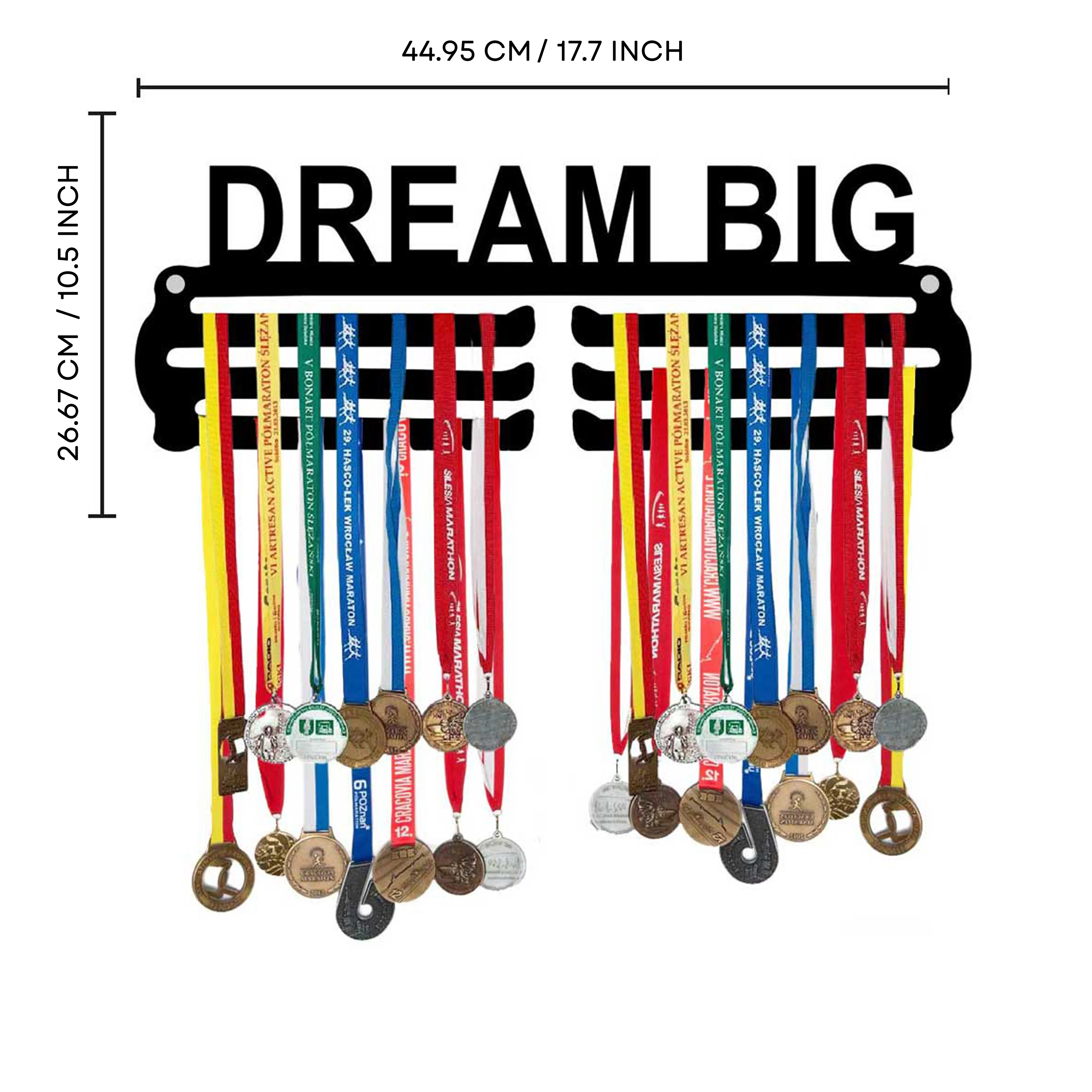 Premium Medal Hanger Beautiful Black Acrylic Medal Holder to Showcasing Your Achievements - Dreams Big - Image 2