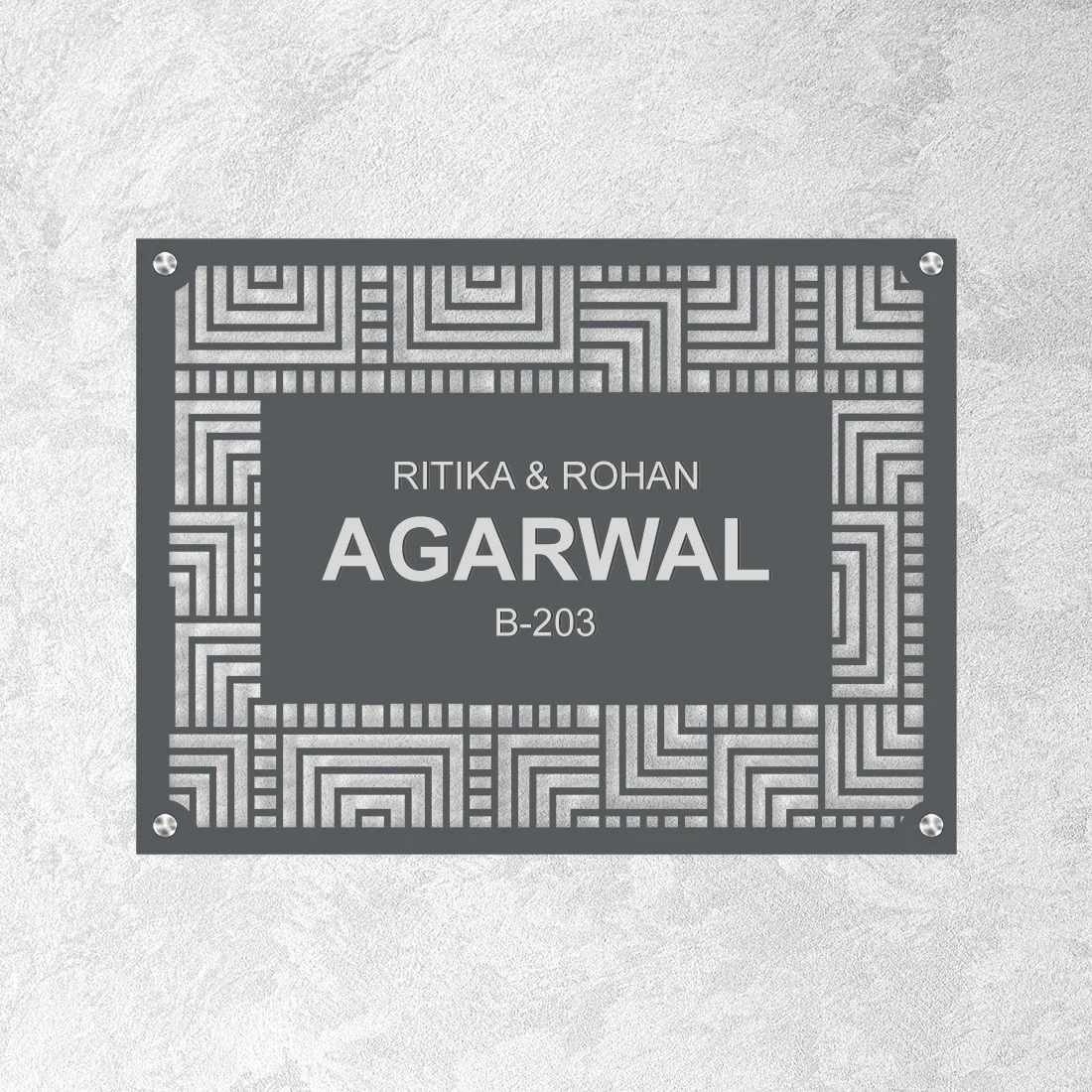 Premium Metal Name Plate for Home Steel Nameplate Exquisitely Finished Laser Cut-All Roads