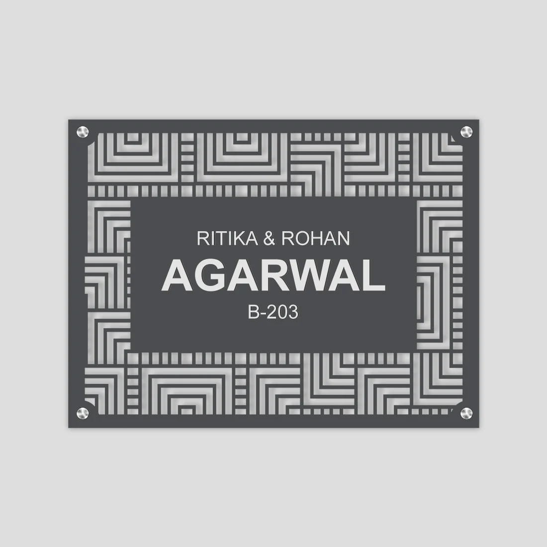 Premium Metal Name Plate for Home Steel Nameplate Exquisitely Finished Laser Cut-All Roads - Image 5