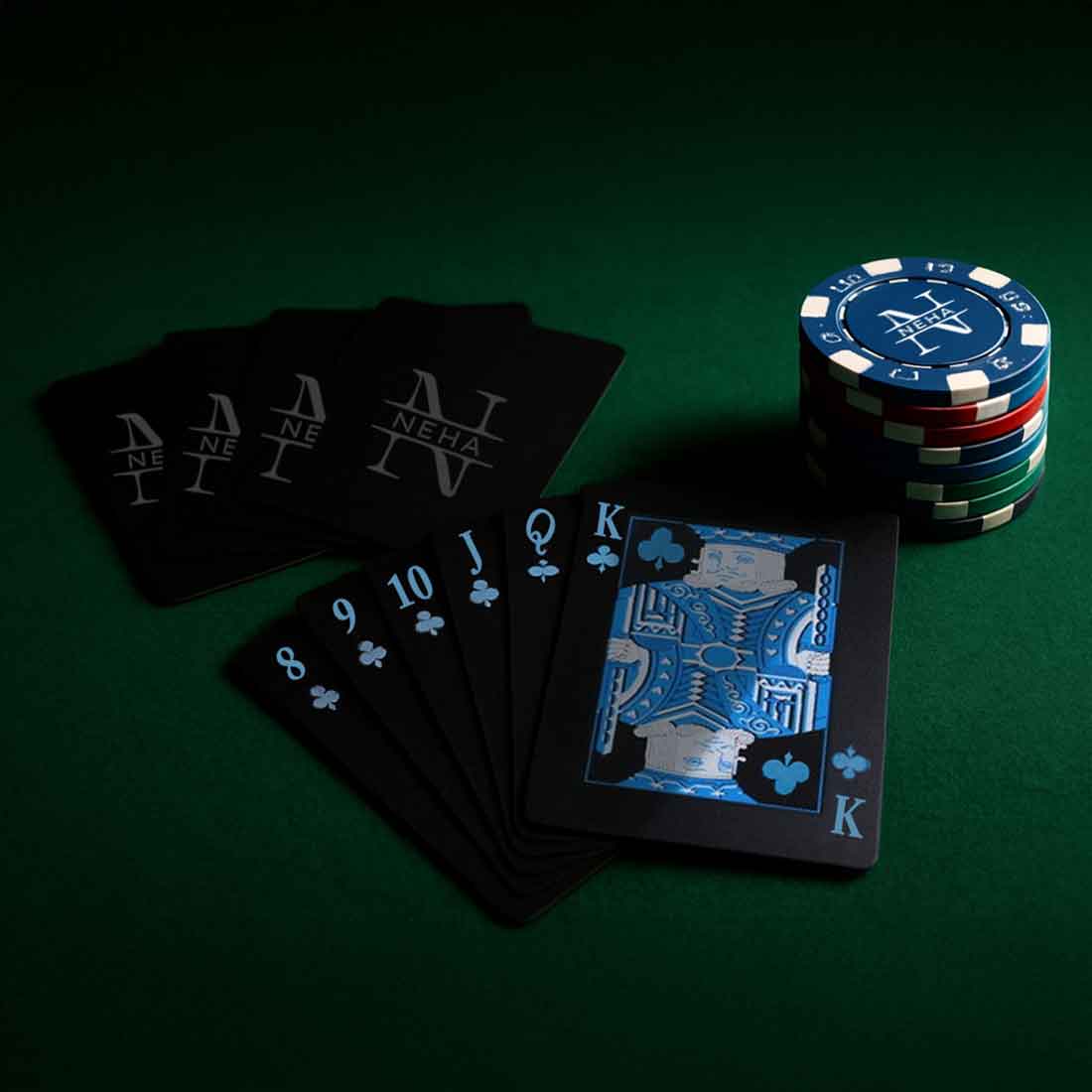 Premium Poker Chips- Personalized Clay Poker Coin with Playing Cards Non-Tearable & Waterproof (100/200/300 in 5 Colors-Colors May Vary) - Image 7