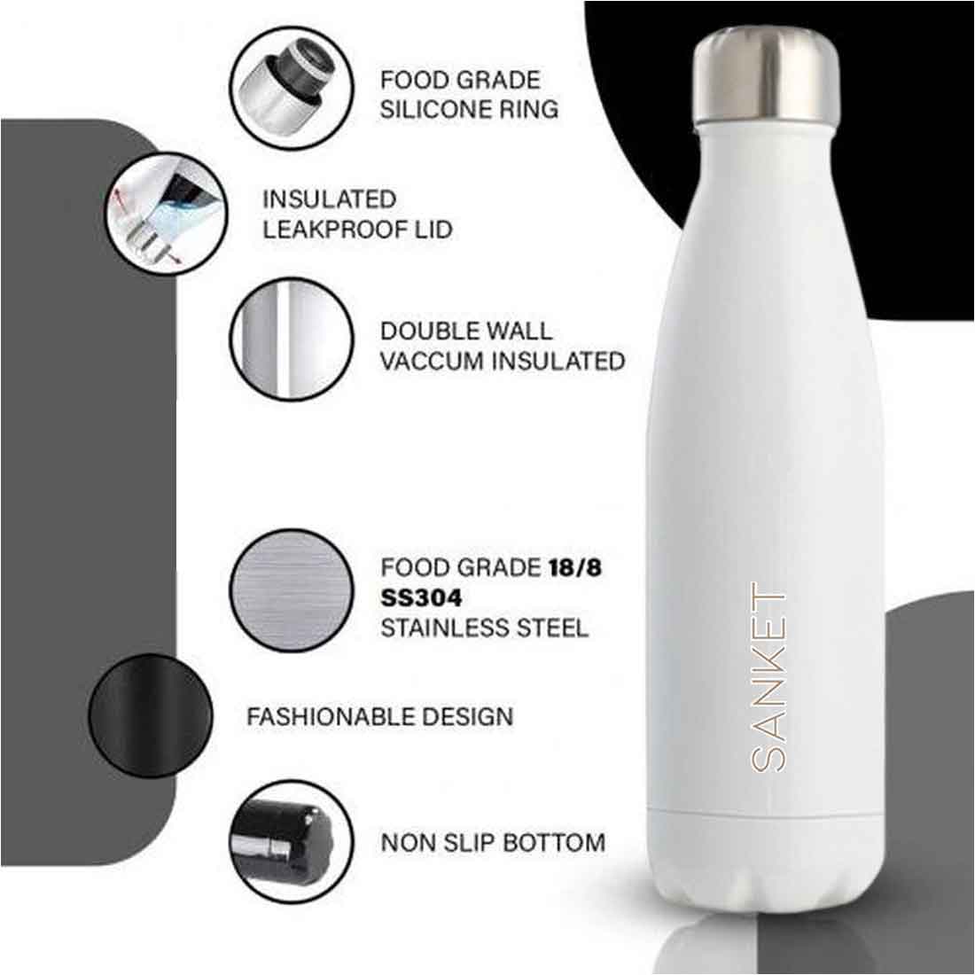Printed Bottles of Water with Name - Personalized Insulated Water Bottles 500ml - Image 12