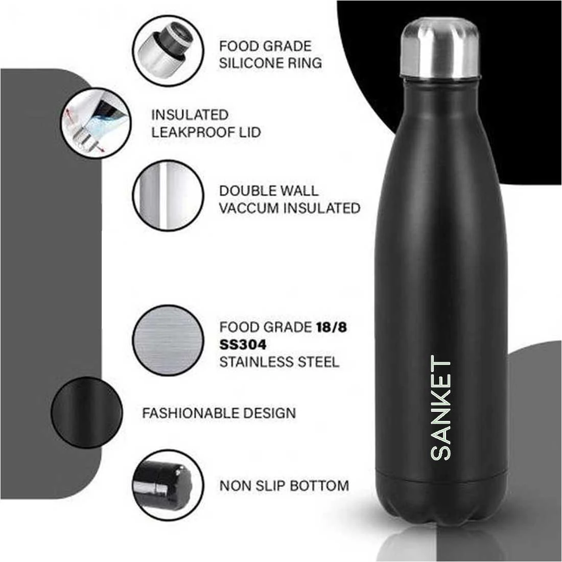 Printed Bottles of Water with Name - Personalized Insulated Water Bottles 500ml - Image 9