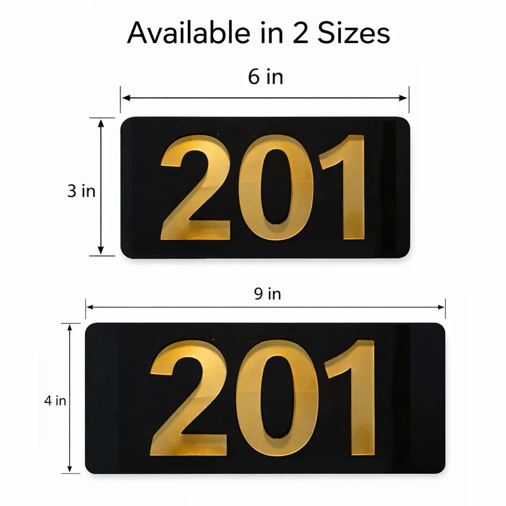 Professional Hotel & Villa Room Number Signs | Durable 3D Acrylic Room Number Board - Image 10
