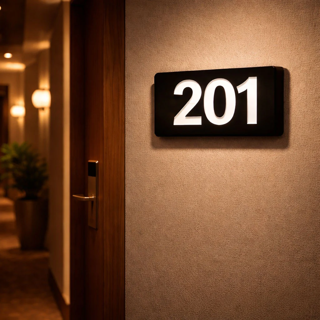 Professional Hotel & Villa Room Number Signs | Durable 3D Acrylic Room Number Board - Image 12