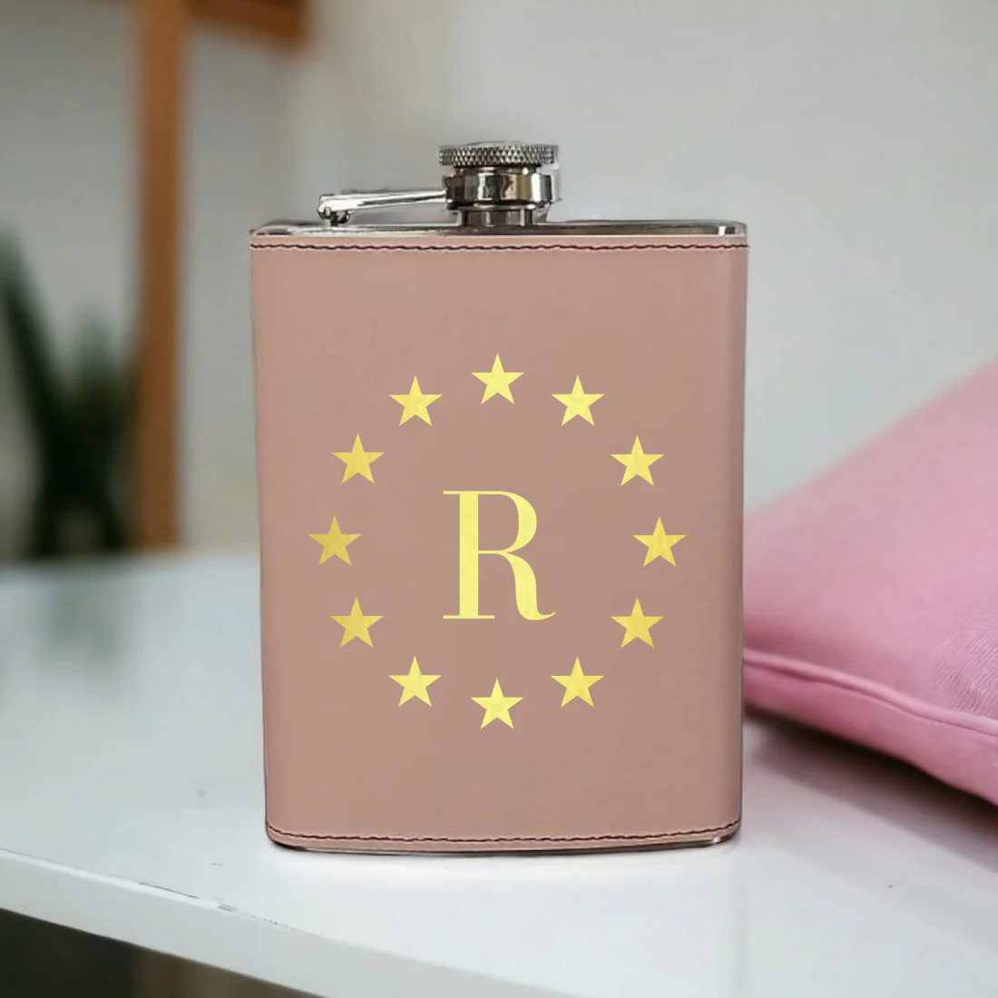 PU Leather Hip Flask With Name 8OZ Personalized Stylish Gifts For Men's - Image 2