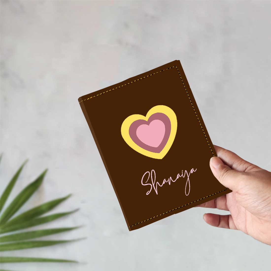 Pu Leather Personalized Passport Cover and Luggage Tag - Heart - Image 17
