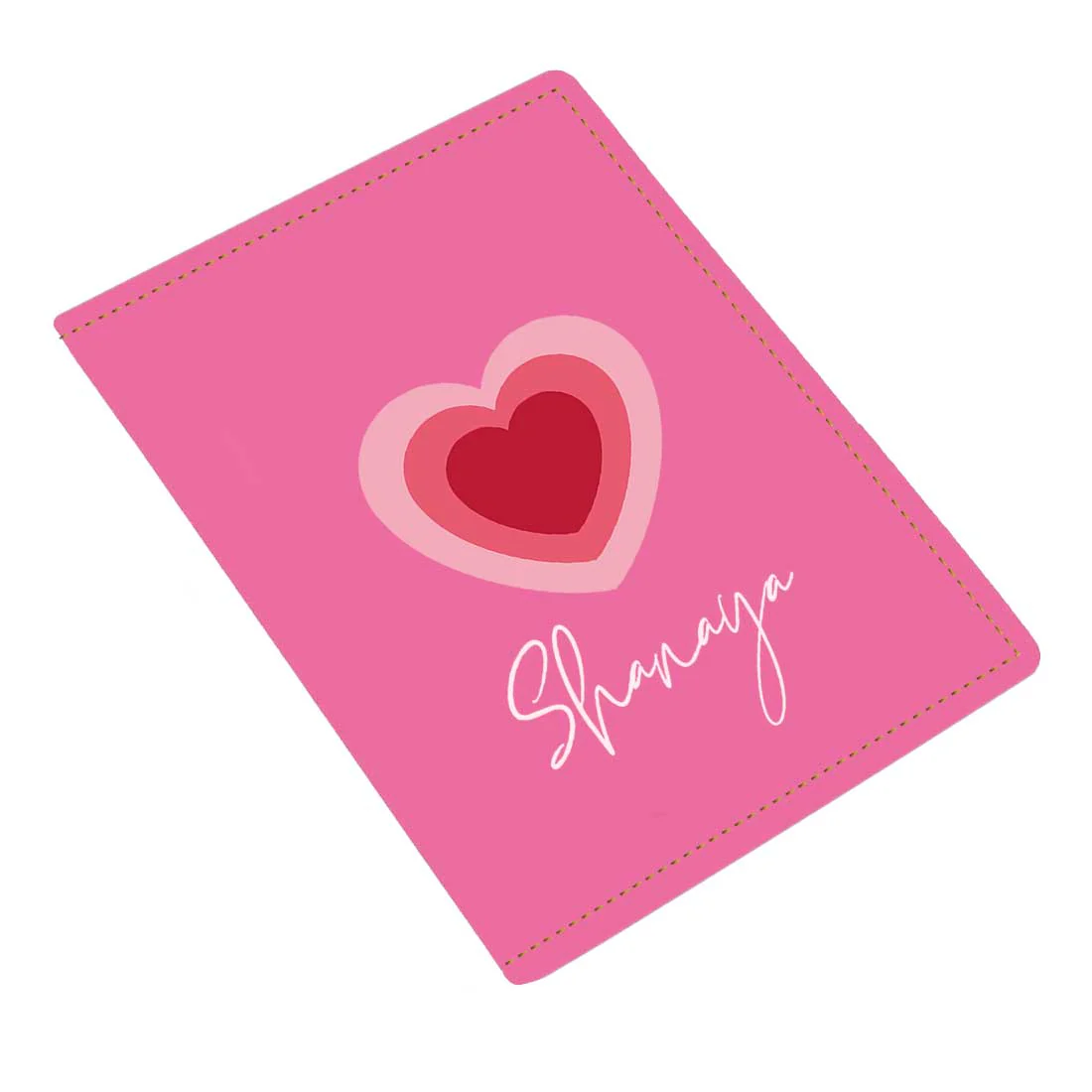 Pu Leather Personalized Passport Cover and Luggage Tag - Heart - Image 26
