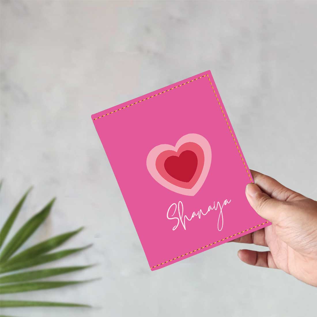 Pu Leather Personalized Passport Cover and Luggage Tag - Heart - Image 28