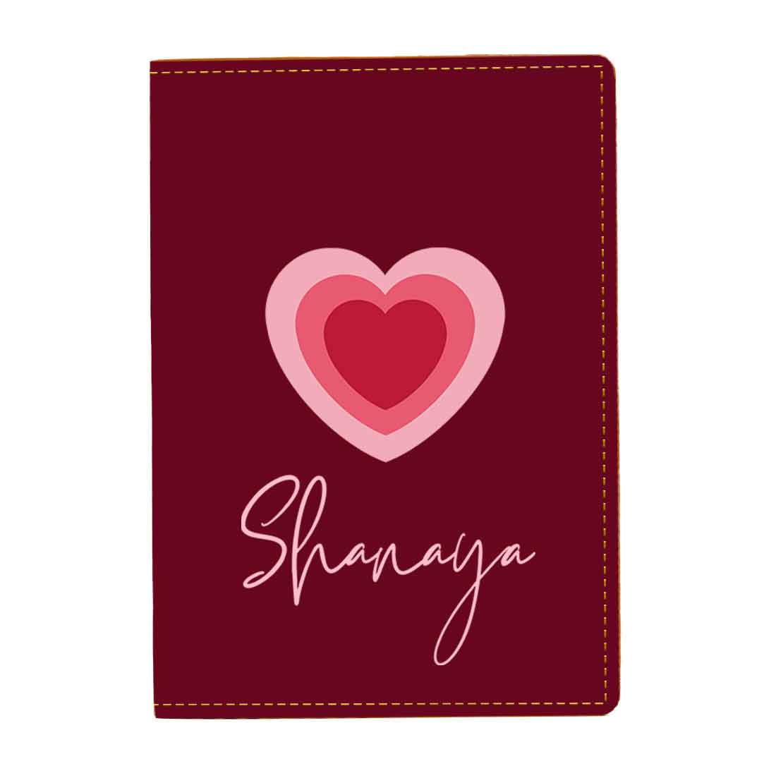 Pu Leather Personalized Passport Cover and Luggage Tag - Heart - Image 29