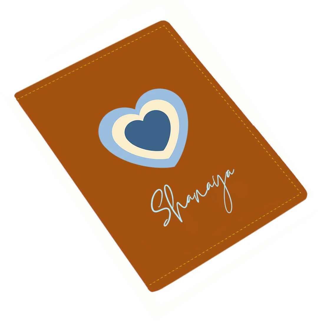 Pu Leather Personalized Passport Cover and Luggage Tag - Heart - Image 34