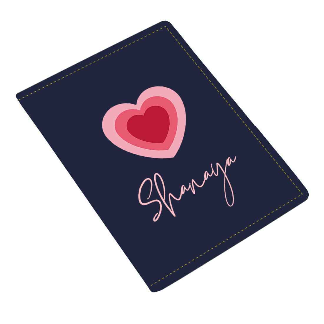 Pu Leather Personalized Passport Cover and Luggage Tag - Heart - Image 37