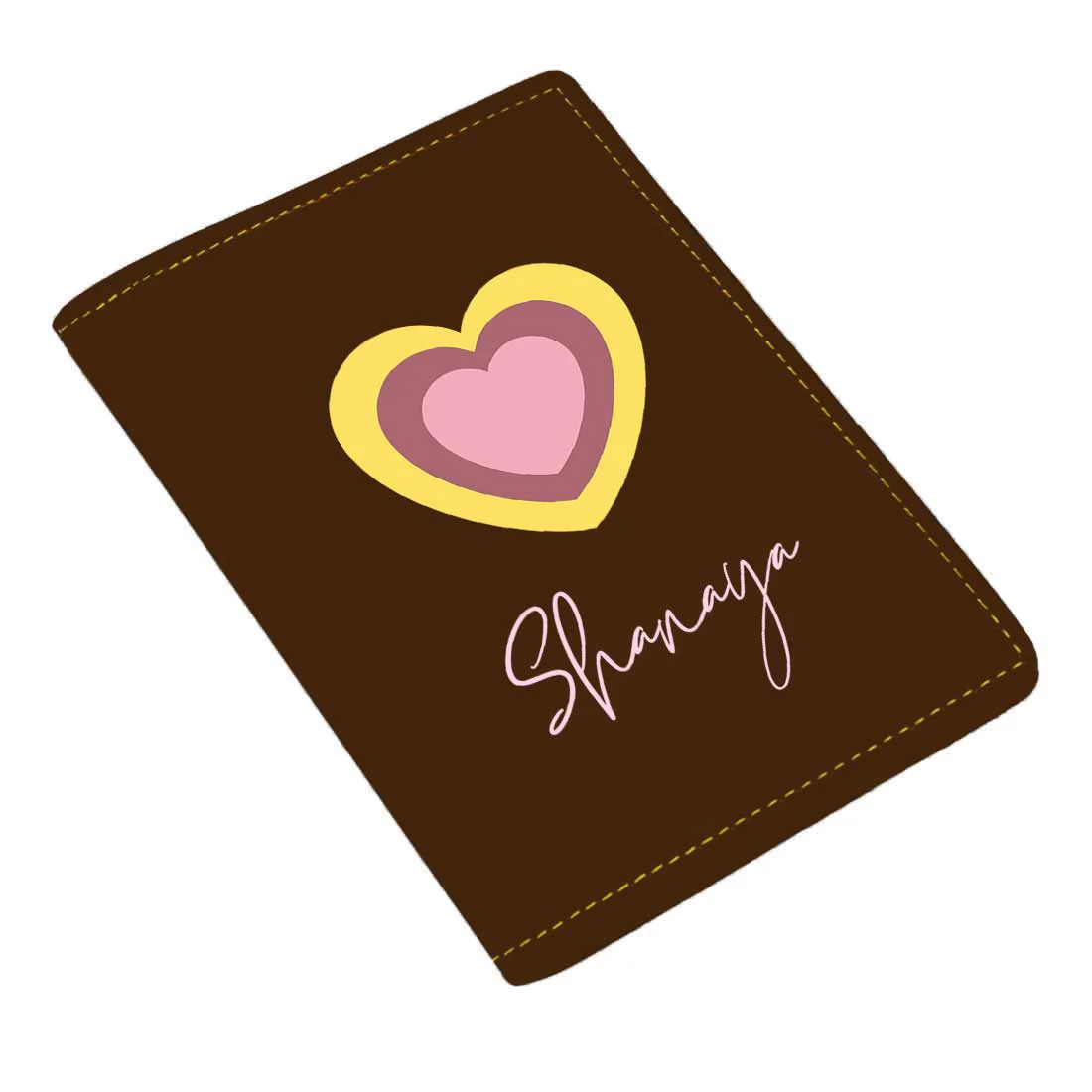 Pu Leather Personalized Passport Cover and Luggage Tag - Heart - Image 40