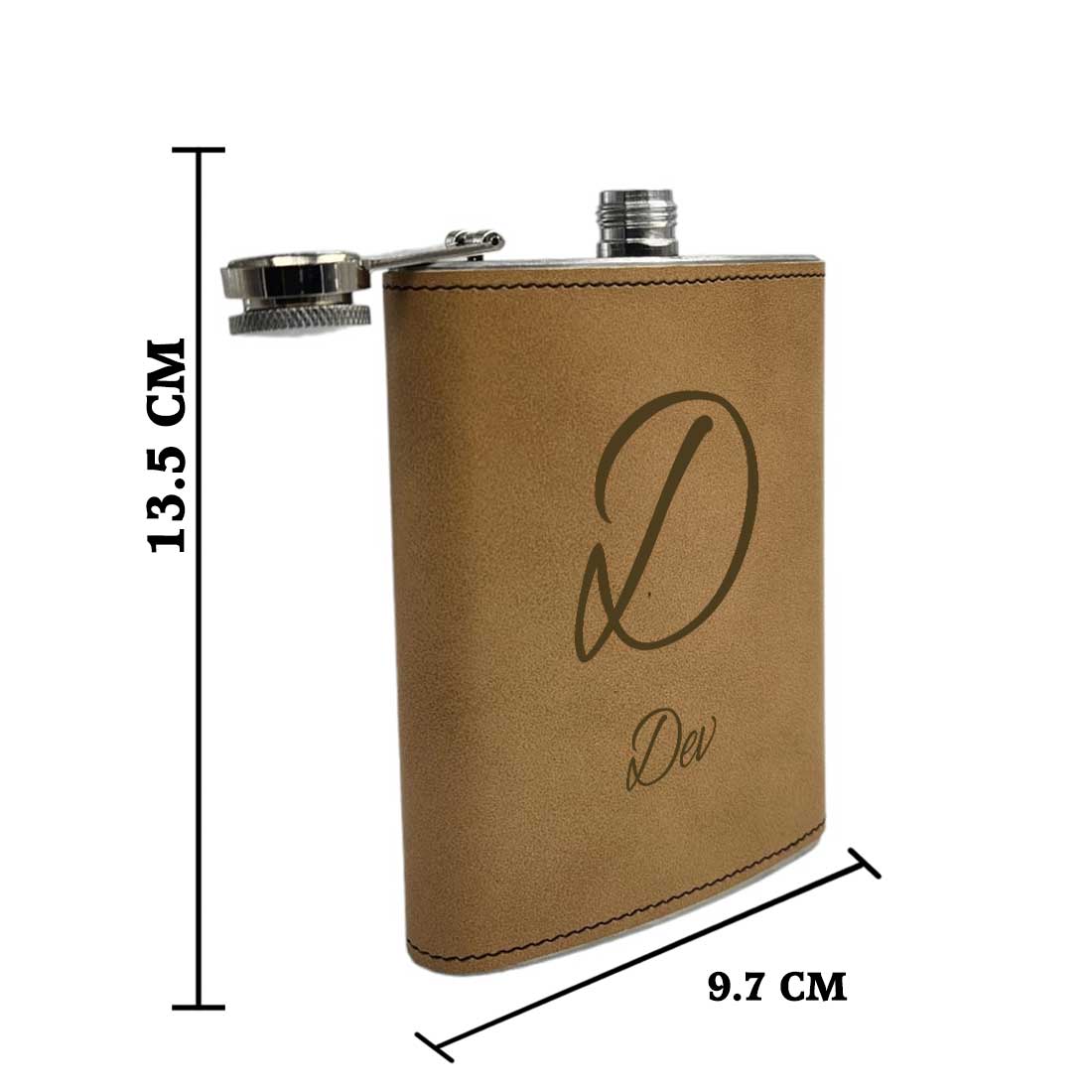 Personalized PU Leather Whiskey Flask With Funnel Engraved Hip Flasks For Men - Image 3