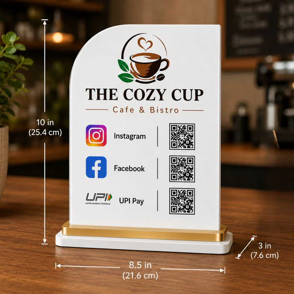 QR Code Scanner Stand | Custom Acrylic Stand for QR code - Image 6
