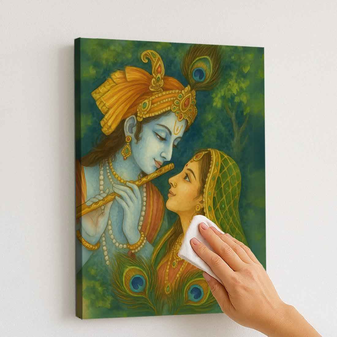 Radha Krishna Photo Frame with LED Backlight, HD Print– Perfect for Home Temple, Décor, or Gifting - Image 5
