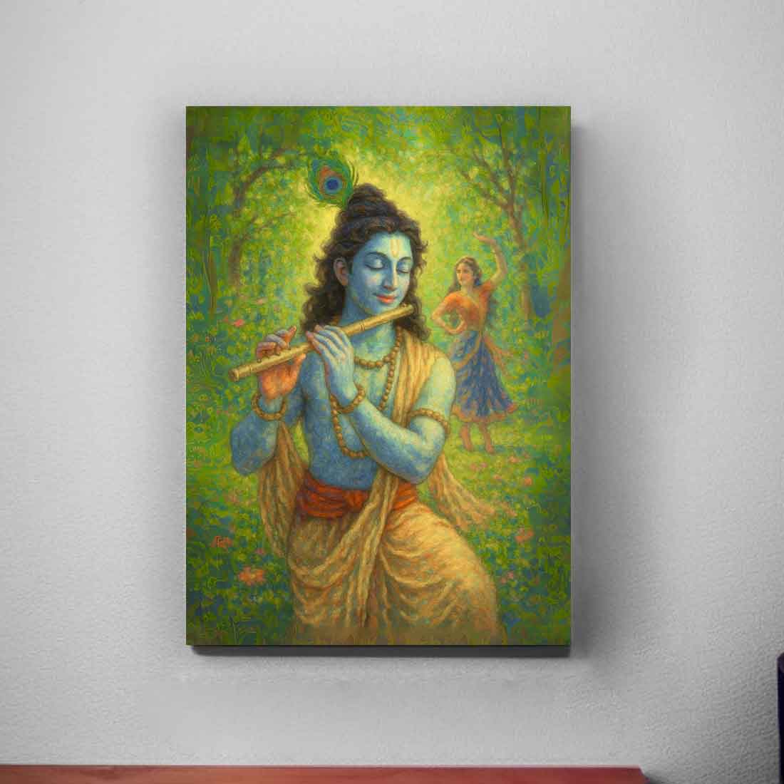 Radha Krishna Photo Frame with Light, HD Print– idea for Home Temple, Décor, or Gifting - Image 2