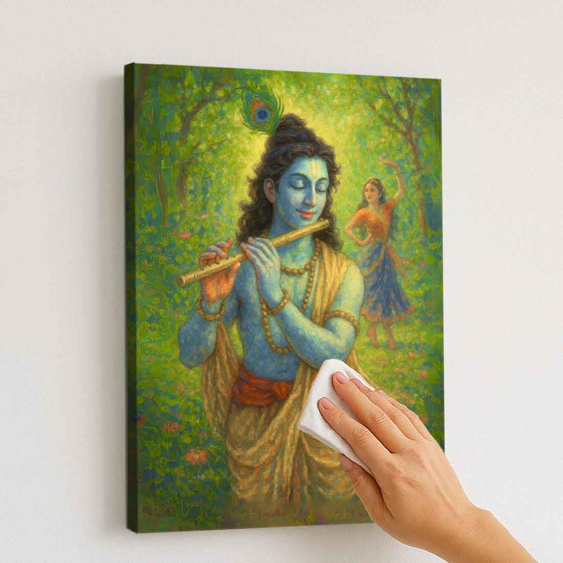 Radha Krishna Photo Frame with Light, HD Print– idea for Home Temple, Décor, or Gifting - Image 4