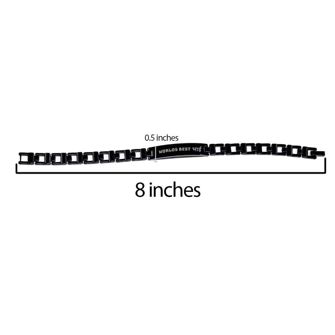 Rakhi Bracelet For Brother Gold Black Metal Rakhis-World's Best Bhai - Image 6