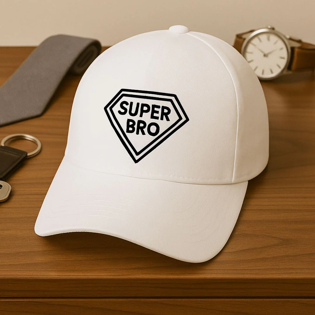 Raksha Bandhan Gift Brother Cap – Minimalist Cotton Cap with Adjustable Metal Strap | Super Bro - Image 5