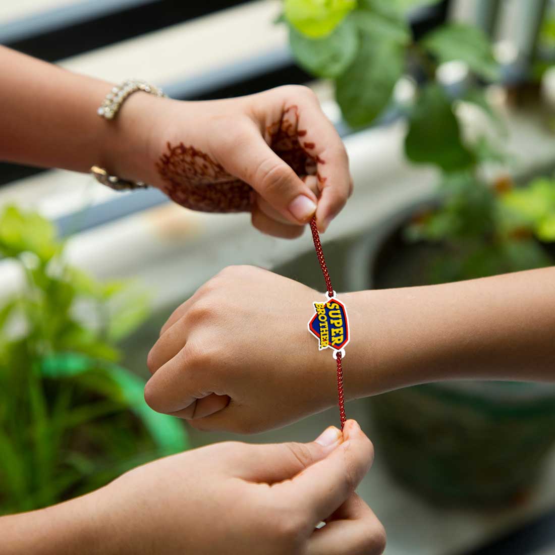 Raksha Bandhan Rakhi for Brother Designer Kids Rakhi - Super Brother - Image 3