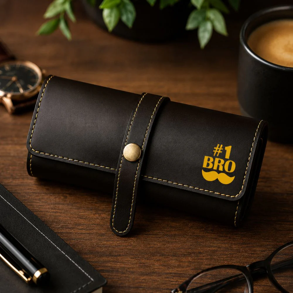 Rakshabandhan Gift Hamper for Brother | 10 slot watch box, wallet, eyeglass case and pen | #1 bro gift box - Image 4