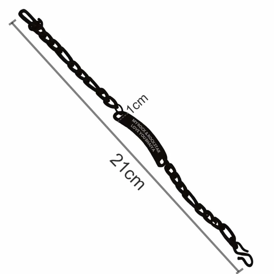 Rakshabandhan Gift for Brother Stylish Metal Bracelet - My Rock & Rockstar - Image 11