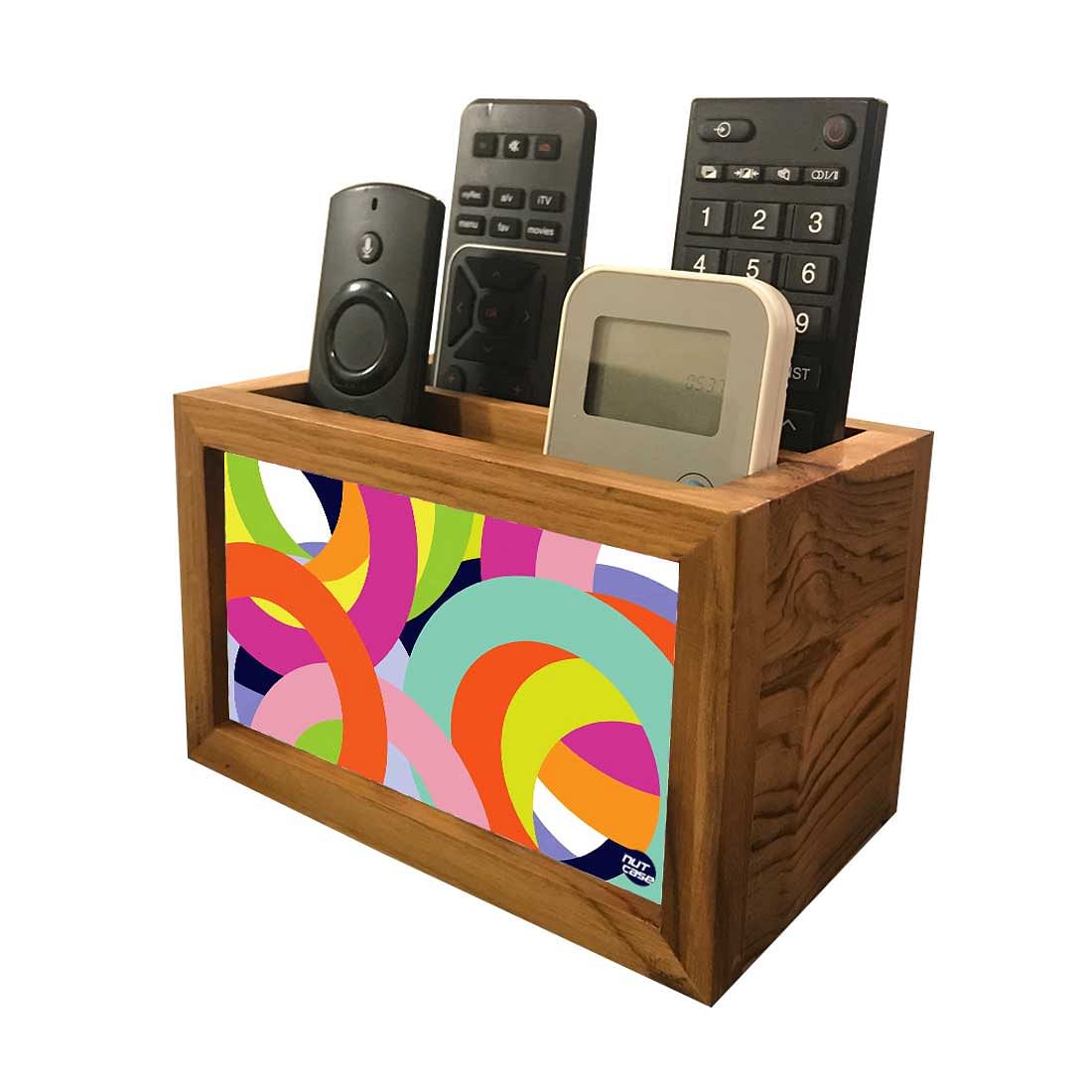 Remote Control Stand Holder Organizer For TV / AC Remotes - Colorful Rings